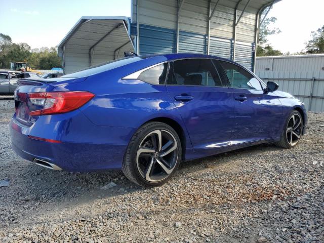 1HGCV2F37NA012726 - 2022 HONDA ACCORD SPORT BLUE photo 3