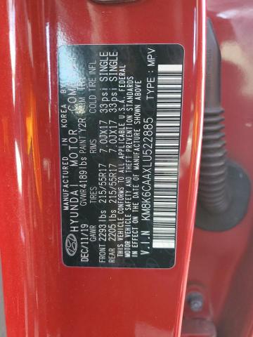 KM8K6CAAXLU522885 - 2020 HYUNDAI KONA SEL PLUS RED photo 13