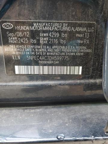 5NPEC4AC7DH599775 - 2013 HYUNDAI SONATA SE BLUE photo 13