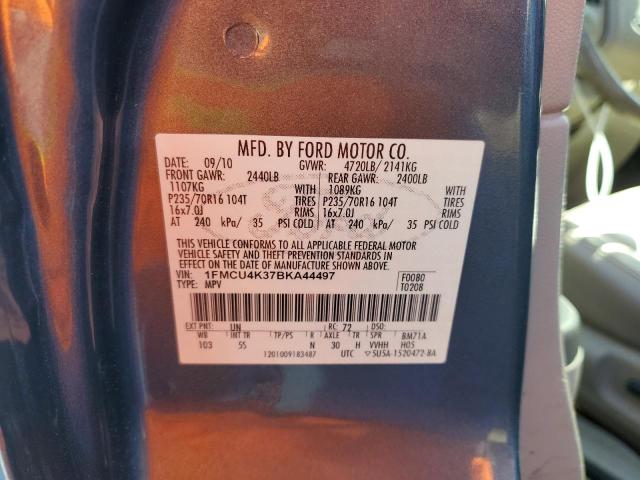 1FMCU4K37BKA44497 - 2011 FORD ESCAPE HYBRID TEAL photo 13