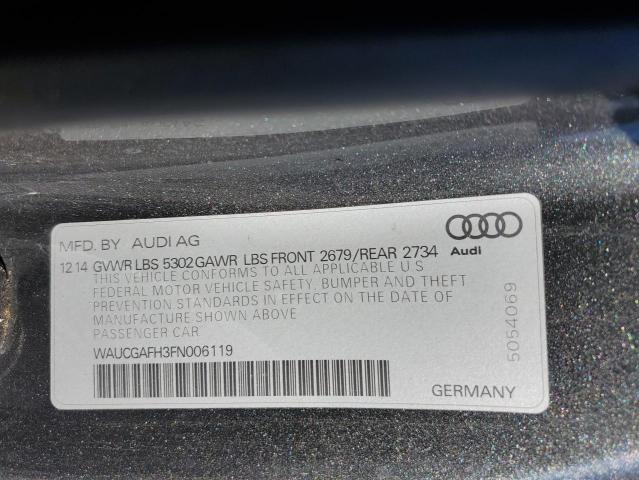 WAUCGAFH3FN006119 - 2015 AUDI S5 PREMIUM PLUS 灰色 照片 13