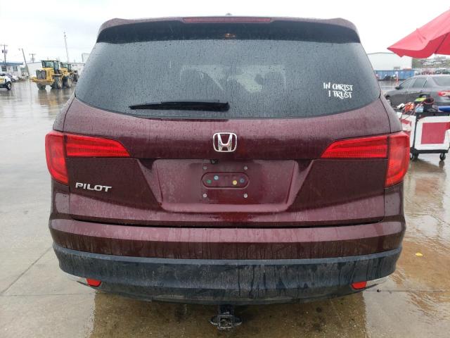 5FNYF5H53HB012817 - 2017 HONDA PILOT EXL BURGUNDY photo 6