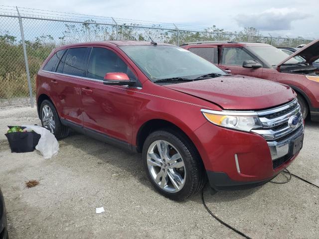 2FMDK3KC5EBA98898 - 2014 FORD EDGE LIMITED RED photo 4