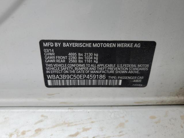 WBA3B9C50EP459186 - 2014 BMW 335 XI WHITE photo 12