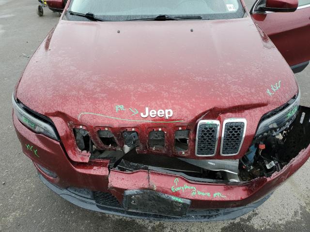 1C4PJLCB3KD327322 - 2019 JEEP CHEROKEE LATITUDE MAROON photo 12