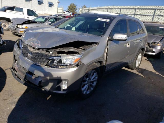 5XYKUDA72EG536837 - 2014 KIA SORENTO EX SILVER photo 1