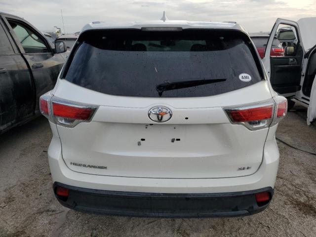 5TDKKRFH6ES028491 - 2014 TOYOTA HIGHLANDER XLE WHITE photo 6