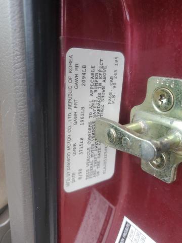 KLAJB52Z5XK256700 - 1999 DAEWOO NUBIRA CDX 勃艮第红 照片 13