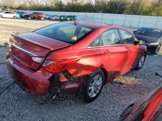 5NPEB4AC2CH497169 - 2012 HYUNDAI SONATA GLS RED photo 3