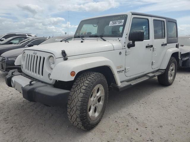 1C4BJWEG9FL528478 - 2015 JEEP WRANGLER U SAHARA WHITE photo 1