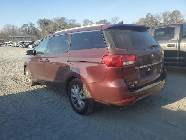 KNDMC5C11G6159367 - 2016 KIA SEDONA EX BURGUNDY photo 2