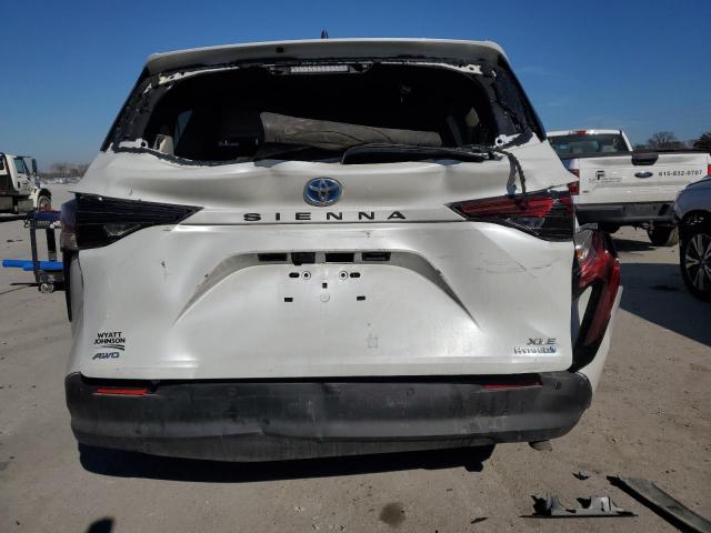 5TDYSKFC1PS075825 - 2023 TOYOTA SIENNA XLE WHITE photo 6