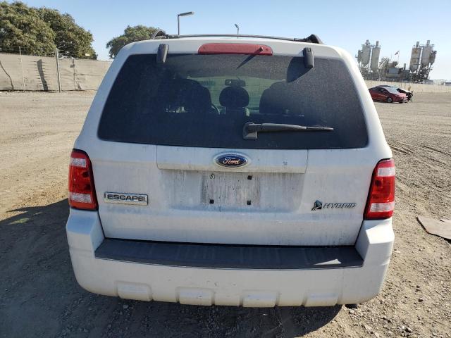 1FMCU49349KC35360 - 2009 FORD ESCAPE HYBRID WHITE photo 6