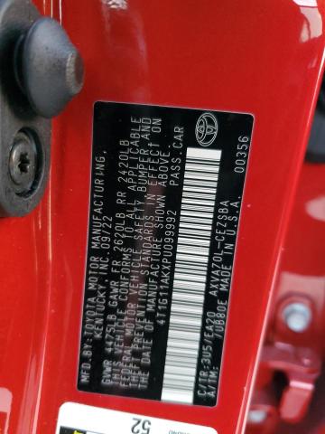 4T1G11AKXPU099992 - 2023 TOYOTA CAMRY SE NIGHT SHADE RED photo 13