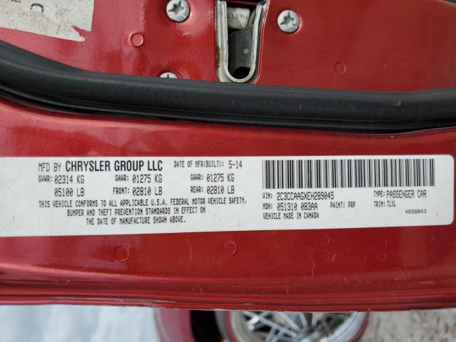 2C3CCAAGXEH289045 - 2014 CHRYSLER 300 RED photo 13