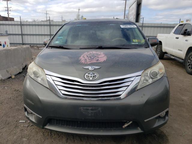 5TDDK3DC7BS020182 - 2011 TOYOTA SIENNA XLE GREEN photo 5