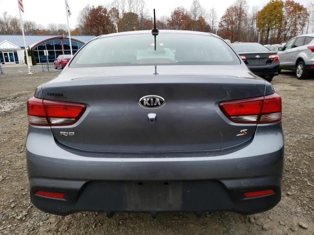 3KPA24AB5KE173433 - 2019 KIA RIO S GRAY photo 6