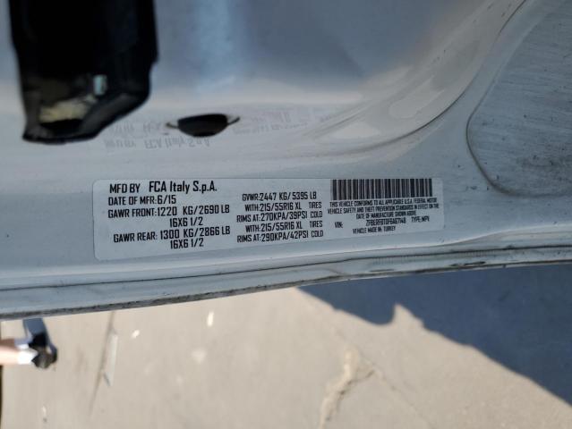 ZFBERFBT0F6A67148 - 2015 RAM PROMASTER SLT Blanc photo 12