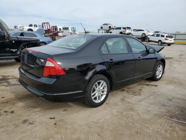 3FAHP0GAXCR118211 - 2012 FORD FUSION S BLACK photo 3