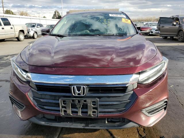 19XZE4F98KE015300 - 2019 HONDA INSIGHT TOURING BURGUNDY photo 5