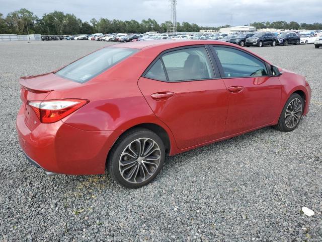 2T1BURHE1FC361494 - 2015 TOYOTA COROLLA L RED photo 3