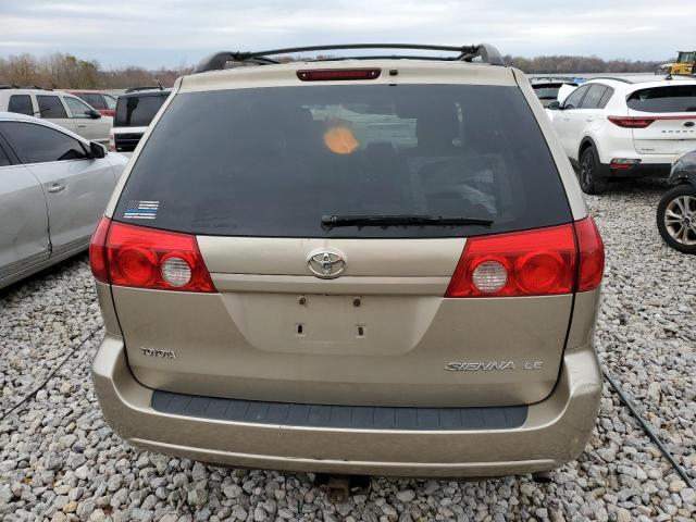 5TDZK23C87S051367 - 2007 TOYOTA SIENNA CE GOLD photo 6