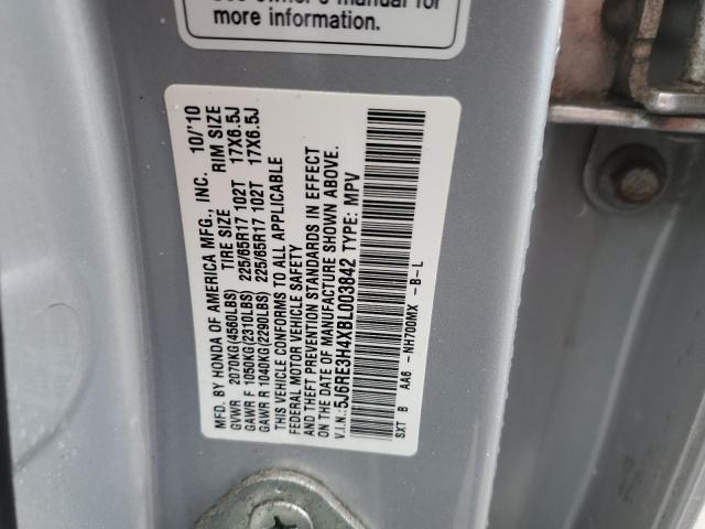 5J6RE3H4XBL003842 - 2011 HONDA CR-V SE SILVER photo 13