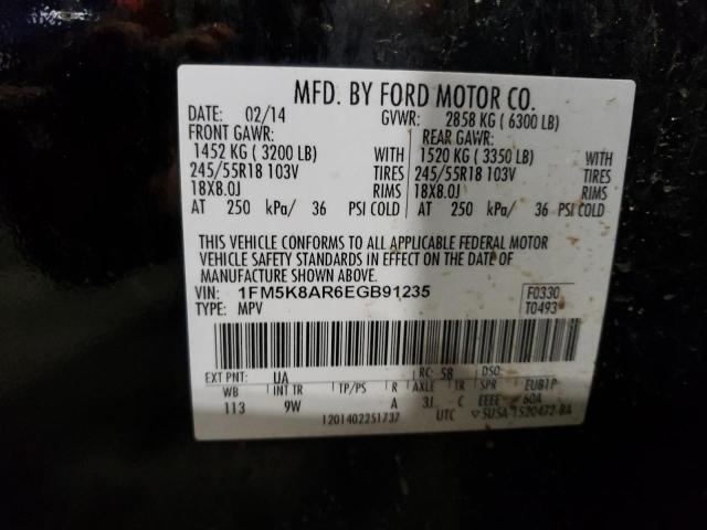 1FM5K8AR6EGB91235 - 2014 FORD EXPLORER POLICE INTERCEPTOR Schwarz Foto 13