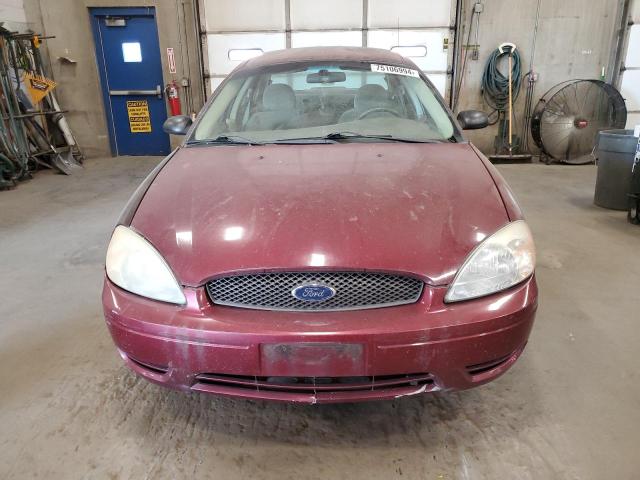 1FAHP532X6A214804 - 2006 FORD TAURUS SE MAROON photo 5