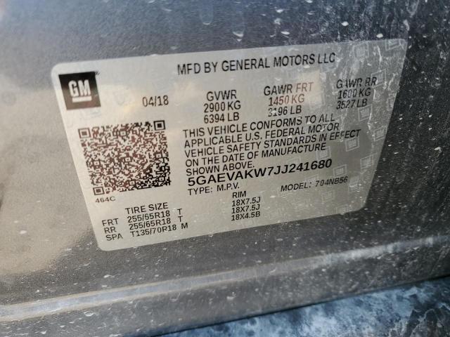 5GAEVAKW7JJ241680 - 2018 BUICK ENCLAVE ESSENCE ვერცხლისფერი ფოტო 13