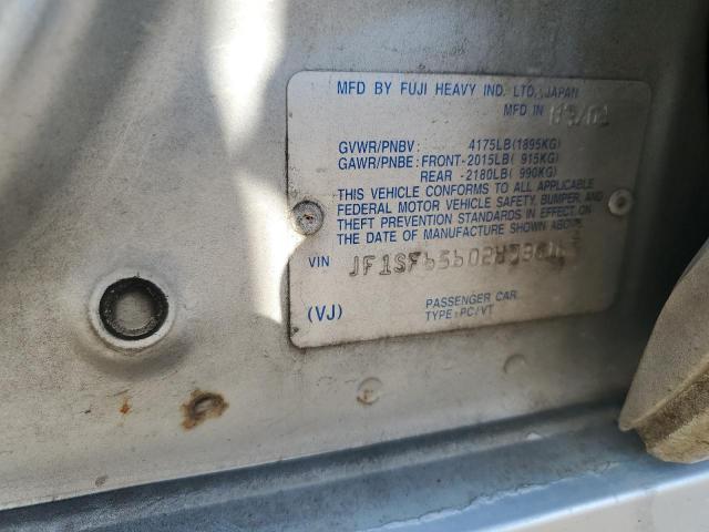 JF1SF65602H730167 - 2002 SUBARU FORESTER S ვერცხლისფერი ფოტო 13