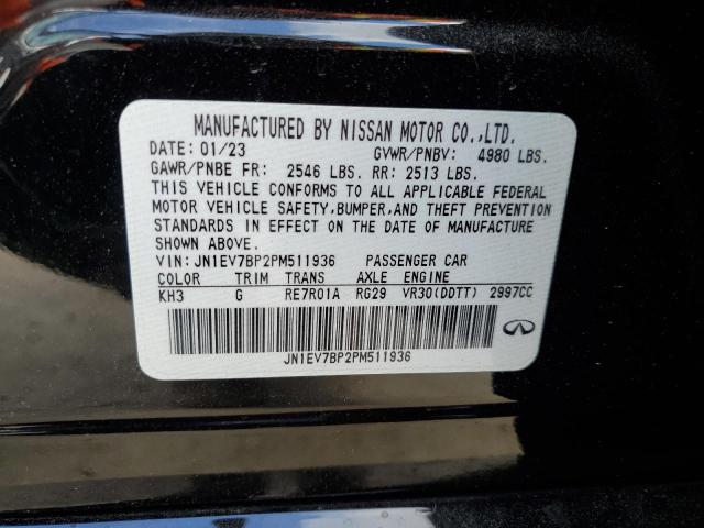 JN1EV7BP2PM511936 - 2023 INFINITI Q50 LUXE BLACK photo 12