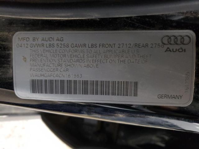 WAUHGAFC4CN161963 - 2012 AUDI A6 PRESTIGE შავი ფოტო 12