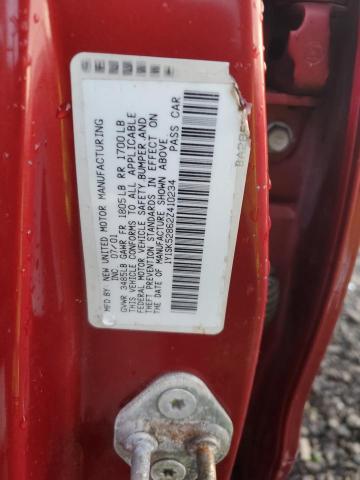 1Y1SK52862Z410234 - 2002 CHEVROLET PRIZM 4D BASE RED photo 12