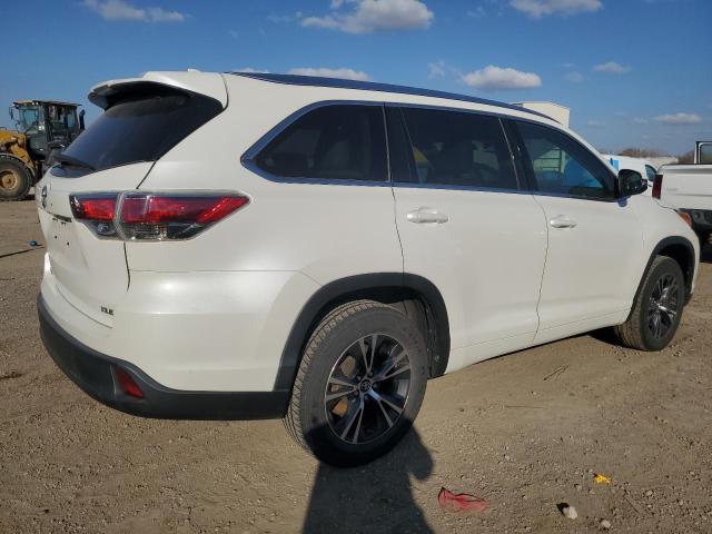 5TDKKRFH5GS164100 - 2016 TOYOTA HIGHLANDER XLE WHITE photo 3