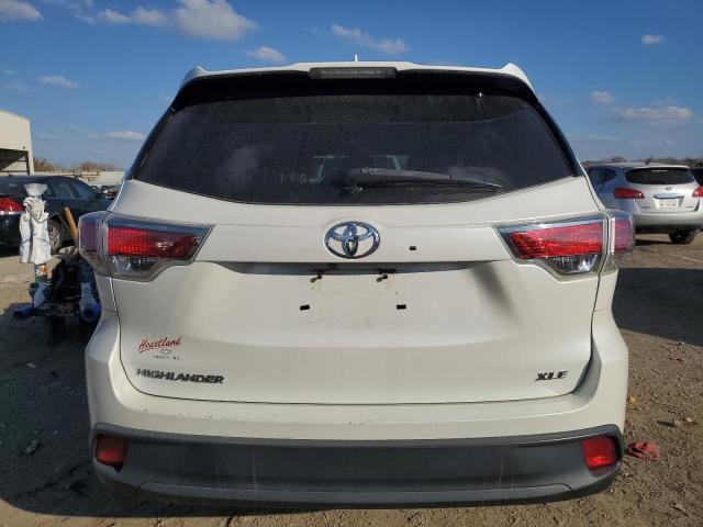 5TDKKRFH5GS164100 - 2016 TOYOTA HIGHLANDER XLE WHITE photo 6