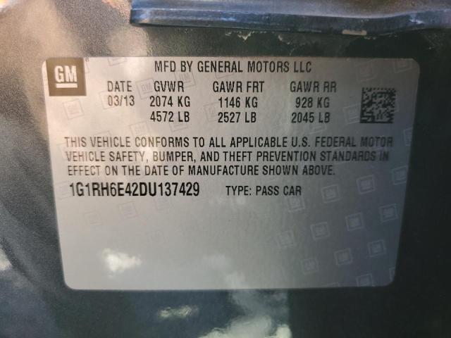 1G1RH6E42DU137429 - 2013 CHEVROLET VOLT GRAY photo 12