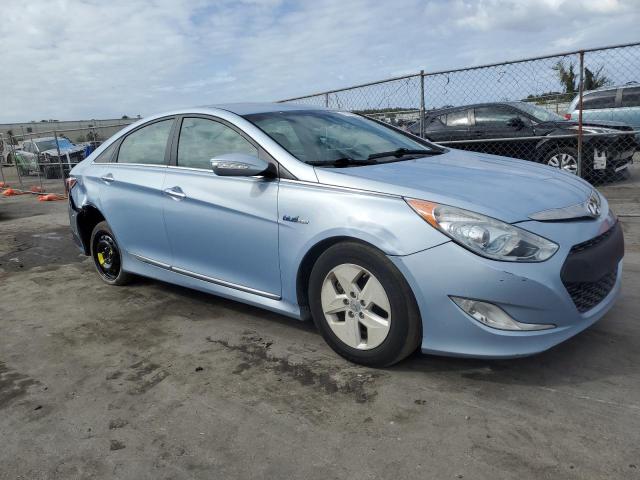 KMHEC4A41BA005125 - 2011 HYUNDAI SONATA HYBRID BLUE photo 4