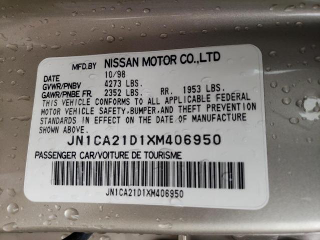 JN1CA21D1XM406950 - 1999 NISSAN MAXIMA GLE GOLD photo 13