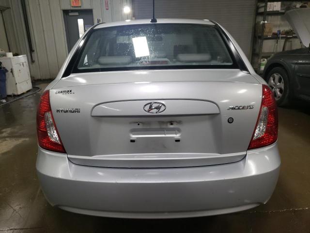 KMHCN4AC7AU465783 - 2010 HYUNDAI ACCENT GLS SILVER photo 6