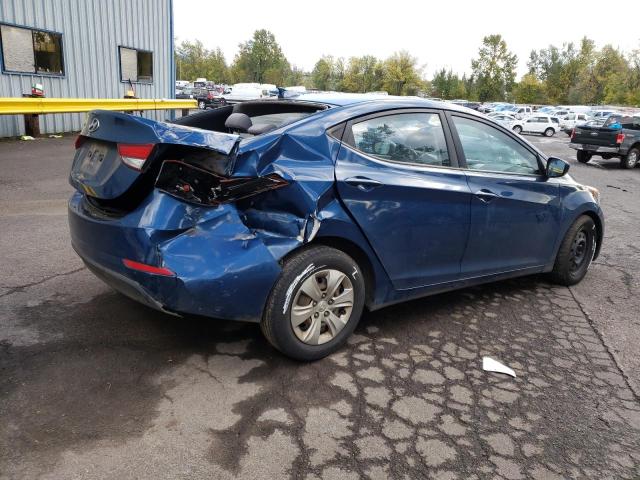 KMHDH4AE6GU649151 - 2016 HYUNDAI ELANTRA SE BLUE photo 3