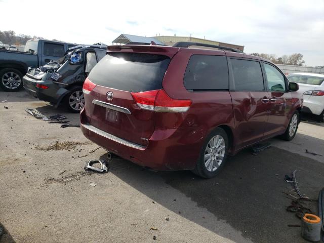 5TDYK3DC4CS207768 - 2012 TOYOTA SIENNA XLE RED photo 3