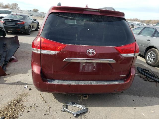 5TDYK3DC4CS207768 - 2012 TOYOTA SIENNA XLE RED photo 6