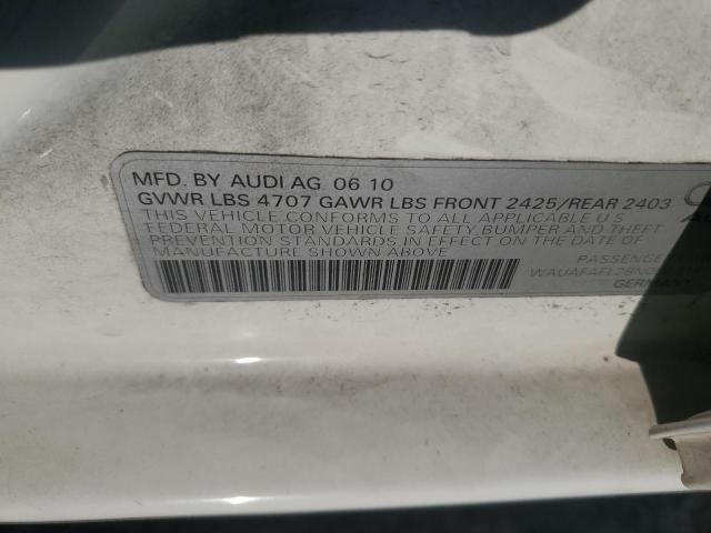 WAUAFAFL2BN002314 - 2011 AUDI A4 PREMIUM WHITE photo 12