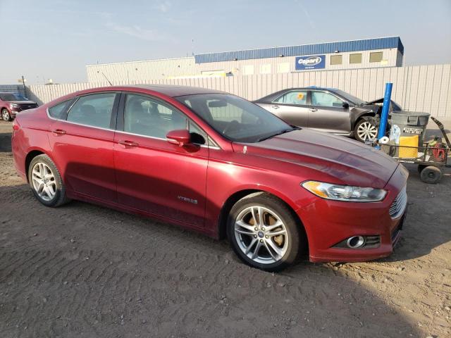 3FA6P0LU1GR133421 - 2016 FORD FUSION SE HYBRID RED photo 4