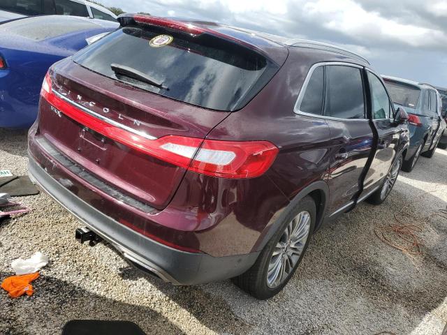 2LMPJ6LRXJBL39549 - 2018 LINCOLN MKX RESERVE Բորդո լուսանկար 3