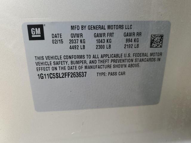 1G11C5SL2FF263637 - 2015 CHEVROLET MALIBU 1LT Алтын фото 12