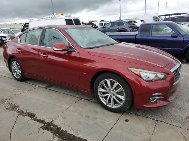 JN1BV7AP4FM336138 - 2015 INFINITI Q50 BASE RED photo 4