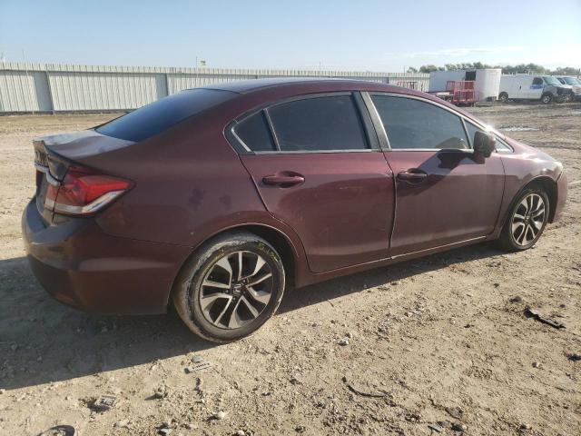 19XFB2F81FE064898 - 2015 HONDA CIVIC EX BURGUNDY photo 3