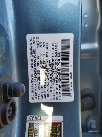 2HKRM4H56GH669468 - 2016 HONDA CR-V EX BLUE photo 13